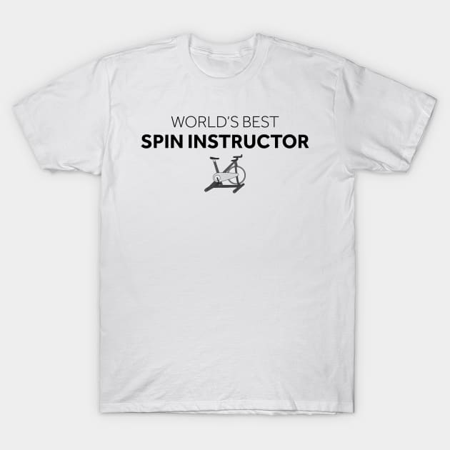World's Best Spin Instructor T-Shirt by murialbezanson